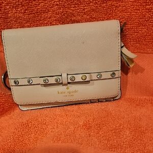 Kate Spade White Studded Wristlet